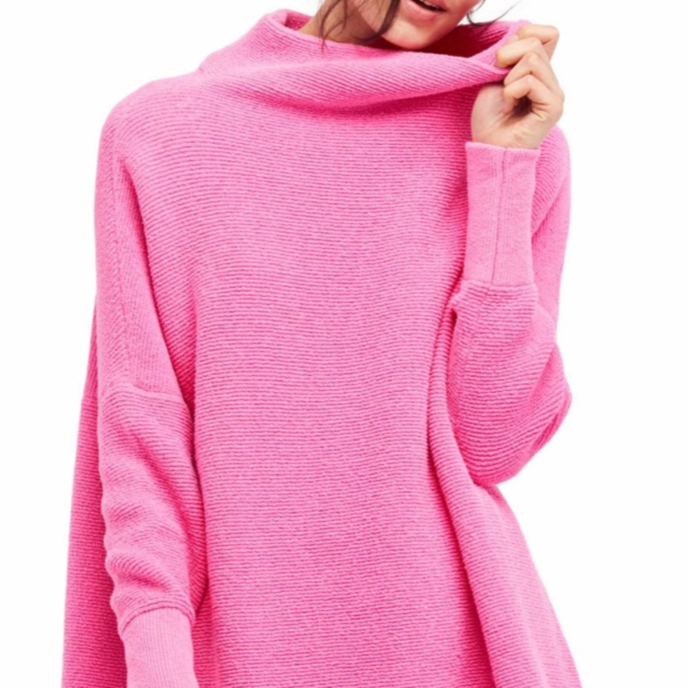 Free People Electric Pink Ottoman Sweater